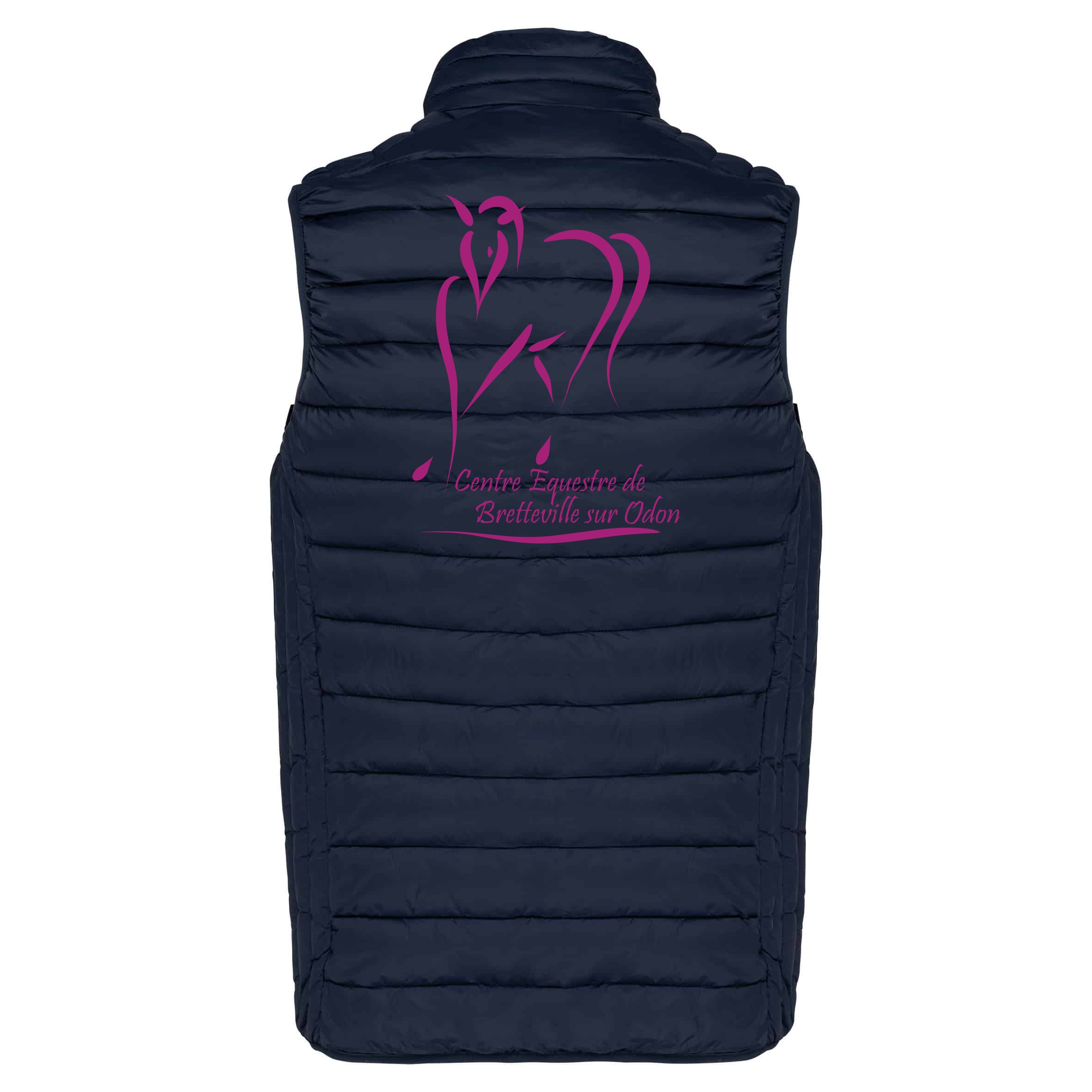 Image Doudoune sans manches logo rose 1436
