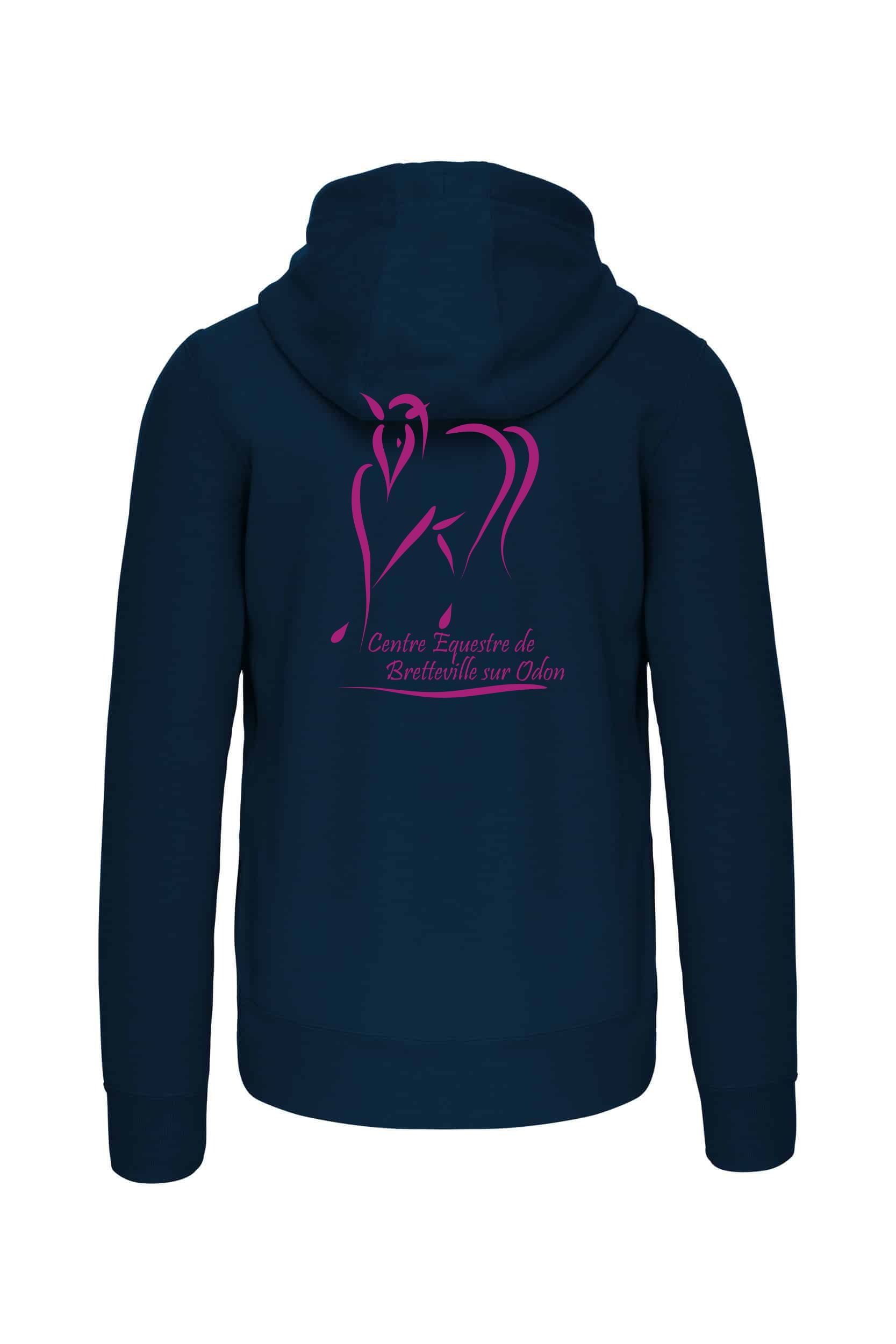 Image Sweat zippé à capuche logo rose 1462